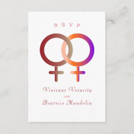 Convites Confirmação de casamento lésbico arco-íris