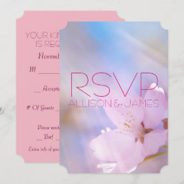 Convites Confirmação de casamento personalizável com flor d