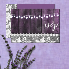Convites confirmação de casamento rústico - madeira, renda,