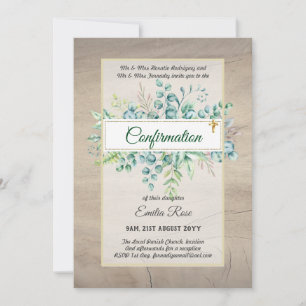 Convites CONFIRMAÇÃO DE Crise Convidam Modernos Dois Lado