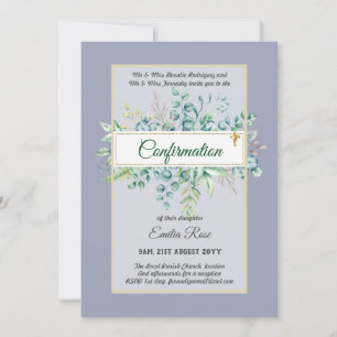 Convites CONFIRMAÇÃO DE Crise Convidam Modernos Dois Lado