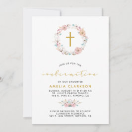 Convites Confirmação de Delicate Floral & Cotton