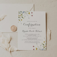 Confirmação de Flores Selvagens Coloridas