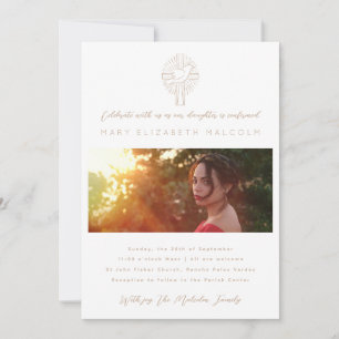 Convites Confirmação de Foto Cruzada da Santa Espírito Dove