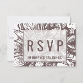 Convites Confirmação de pedido de música do girassol marrom