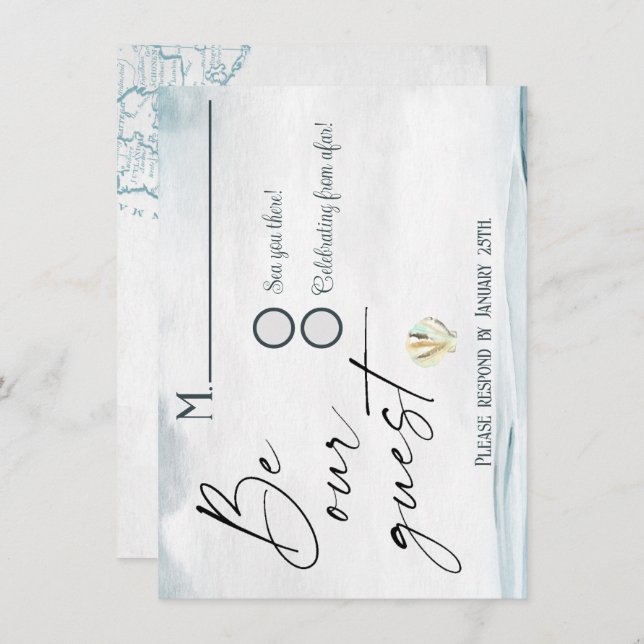 Convites Confirmação de presença náutica  (Frente/Verso)