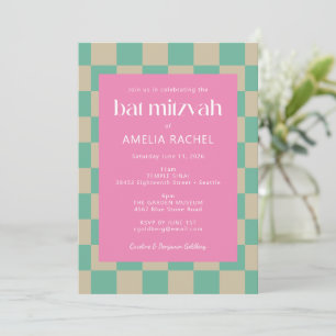 Convites Confirmação de Presença para Bat Mitzvah em Xadrez