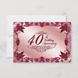 Convites Confirmação de Presença para Bodas de Rubi