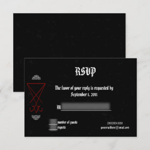 Convites Confirmação de Presença para Casamento Gótico Orna