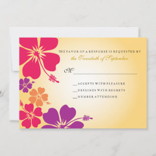 Convites Confirmação de Presença para Casamento Luau / Hava