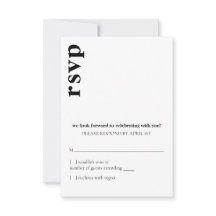 Confirmação de presença para casamento moderno de 