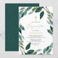 Confirmação de Watercolor Eucalyptus Wreath