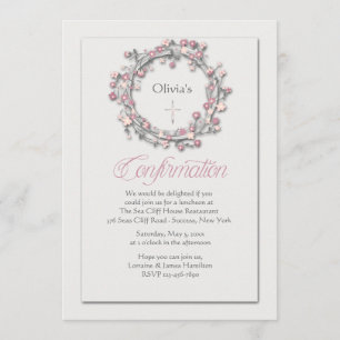 Convites Confirmação de Wreath Convocação Religiosa