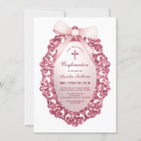 Confirmação do Arco Rosa de Quadro da Glitter Vint