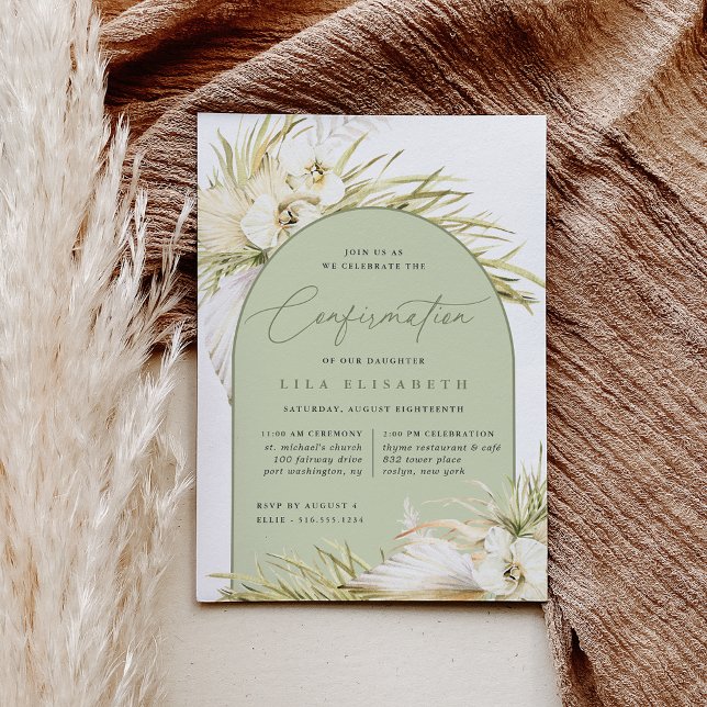 Convites Confirmação dos Trópicos Vintage (Criador carregado)