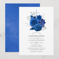 Confirmação Floral Real Azul e Prata