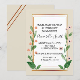 Convites CONFIRMAÇÃO sofisticada Clássica e Elegante