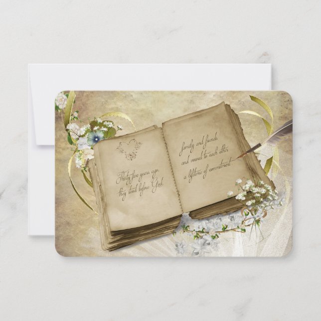 Convites Confirme a sua presença - Renovação de Votos de An (Frente)