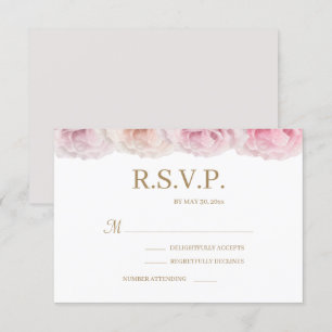 Convites Confirme Presença para Casamento Floral Elegante c