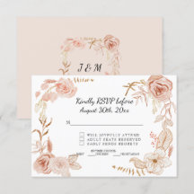 Confirme Terra Cotta Rosa Floral Casamento Aquarel