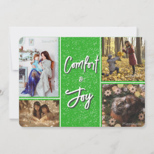 Convites Conforto & Alegria em Carta de Natal com Foto em V