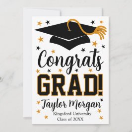 Convites Congrats Grad Custom Name Graduation