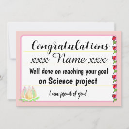 Convites Congratulations Fantastic Effort Today Card