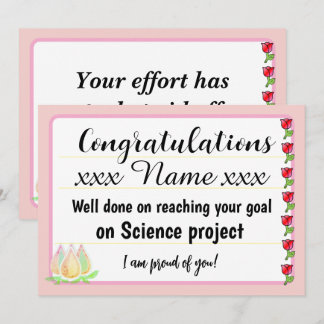 Convites Congratulations Fantastic Effort Today Card