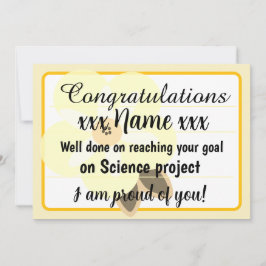 Convites Congratulations Fantastic Effort Today Card