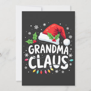 Convites Conjunto da União Familiar do Natal da Vovó Claus