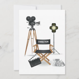 Convites Conjunto de Cadeira de Diretor de Cinema e Câmera 