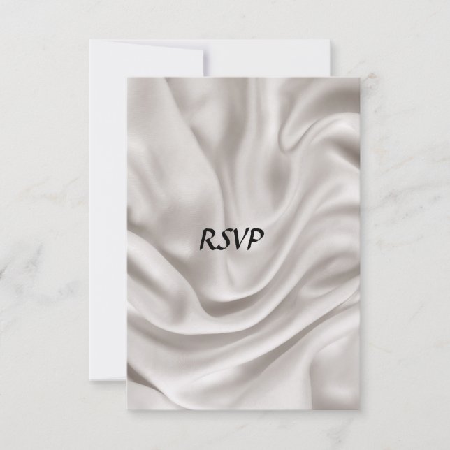 Convites Conjunto de Casamento Creme RSVP (Frente)