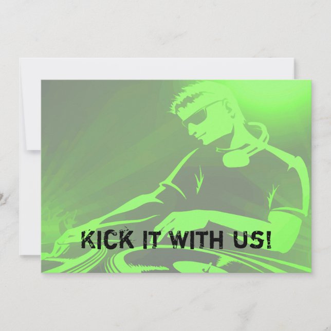 Convites Conjunto de emperramento de DJ (Frente)