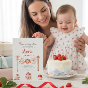 Convites Conjunto de Roupas de Aniversário de Um Ano de Mor