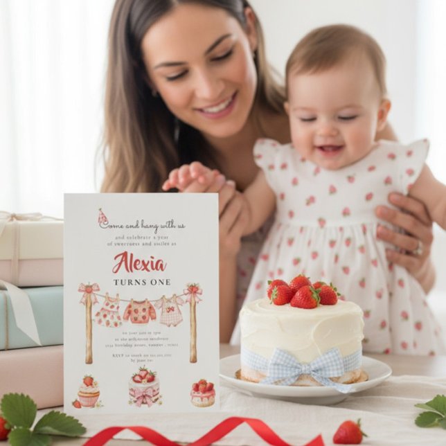 Convites Conjunto de Roupas de Aniversário de Um Ano de Mor (Criador carregado)
