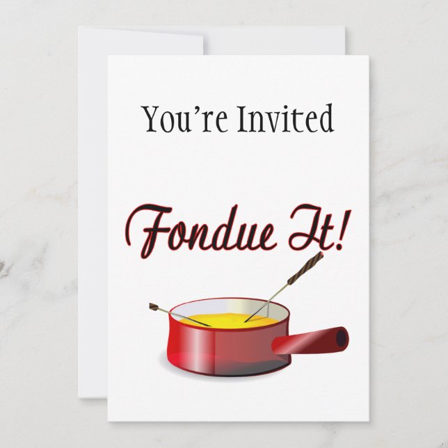 Convites Conjunto de Tipos de Letra de Ti de Fondue (Frente)