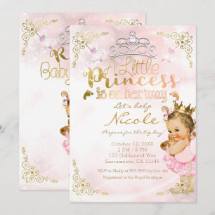 Convites Conjunto de Tutu e Coroa com Brilho de Princesa Ro