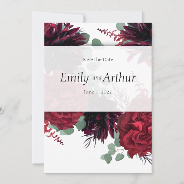 Convites Conjunto de vinho tinto e branco da adega 10 Salva (Frente)