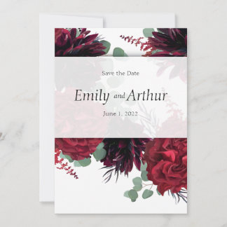 Convites Conjunto vermelho e branco de adega 10 Salvar a da