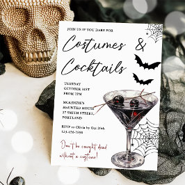 Convites Conjuntos de Halloween e Cocktails