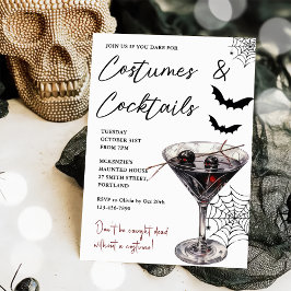 Convites Conjuntos de Halloween e Cocktails