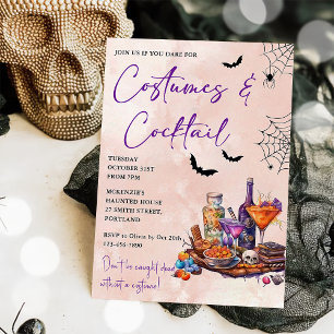 Convites Conjuntos de Halloween e Cocktails