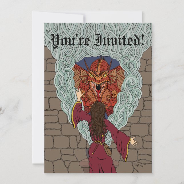 Convites Conjurando o Dragão (Frente)