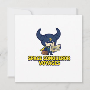 Convites Conquistador Espacial Viagens Quadrinhos Retro Fic