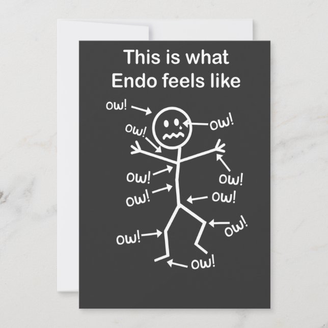 Convites Conscientização da Endometriose  É assim que é ter (Frente)