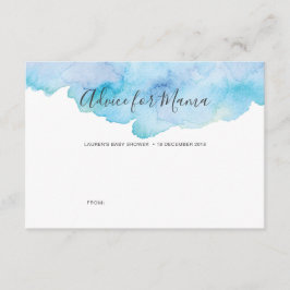 Convites Conselho azul do chá de fraldas da aguarela para o