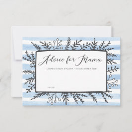 Convites Conselhos de Chá de fraldas de faixas azuis para C