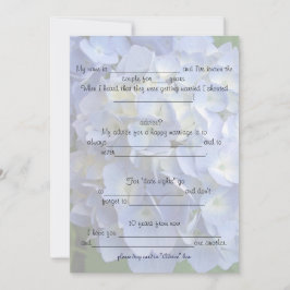 Convites Conselhos e Comentários do casamento Hydrangea
