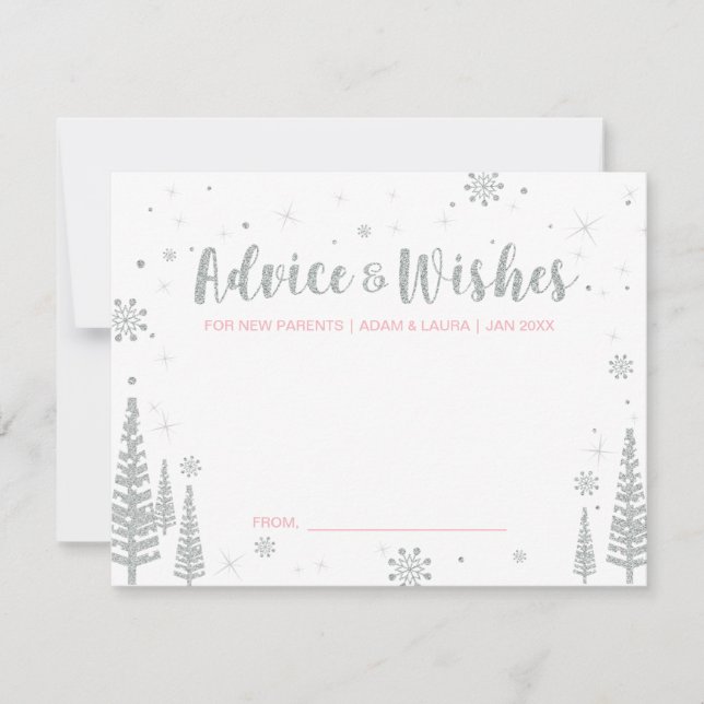 Convites Conselhos para a mãe, pais | Atividade do chá de f (Frente)