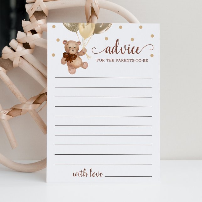 Convites Conselhos para a placa de Urso de Teddy do Chá de  (Criador carregado)